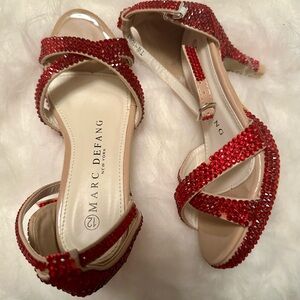 Marc Defang Red Sparkly Kids Dress Shoes